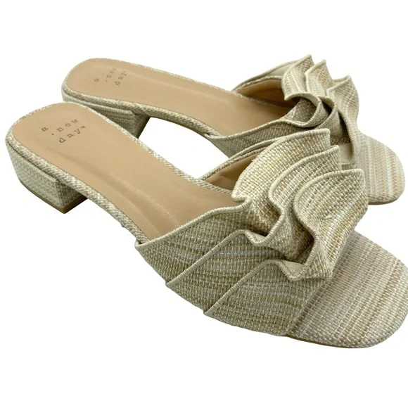 A New Day Lyta Raffia Ruffle Sandals - Picture 9 of 10